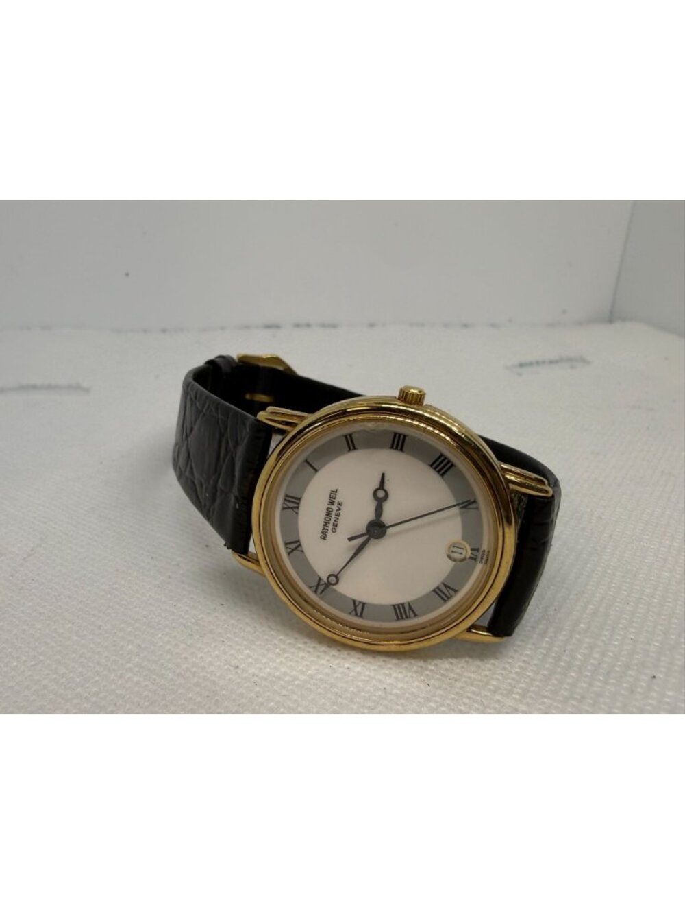 Raymond Weil Geneve 5532 32MM Gold Plate White Dial Roman Swiss Quartz Watch - Picture 10 of 14